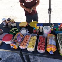 Alimentos y picnic en la playa